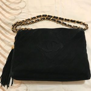 Chanel suede camera bag